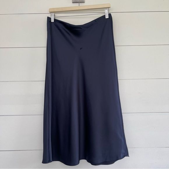 Ralph Lauren Navy Charmeuse Skirt - Picture 5 of 7